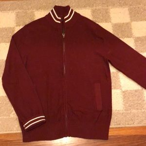 Cute ladies’ maroon sweater/jacket